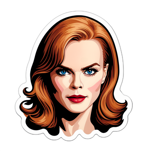 Trendy nálepka s Nicole Kidman na motivy ikonických módních stylů
