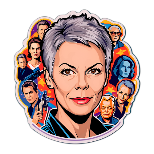 Portrait stylisé de Jamie Lee Curtis