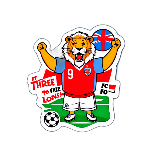 Humoristisk klistermärke av England FC