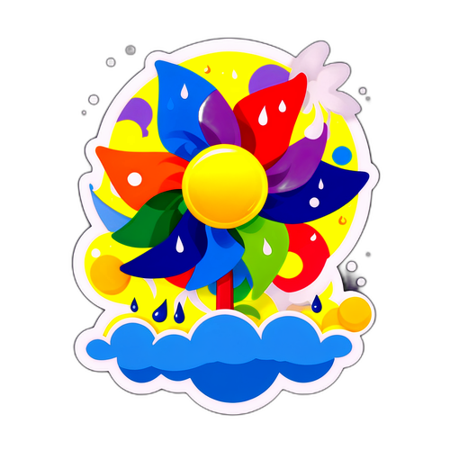 Vidám időjárás matricák