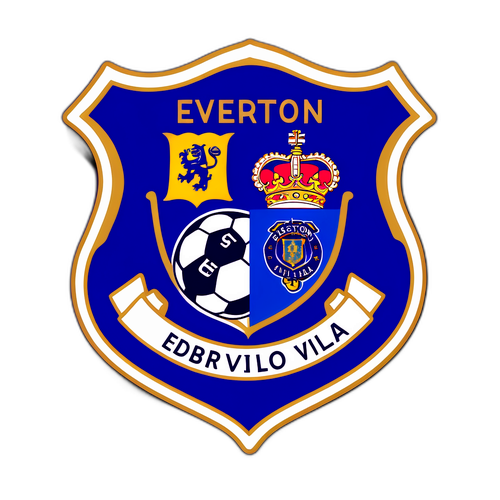 Sticker ya Alama ya Everton na Mpira wa Miguu