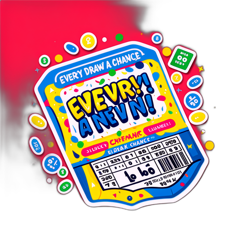 Een Vrolijke Sticker met een Loterijticket