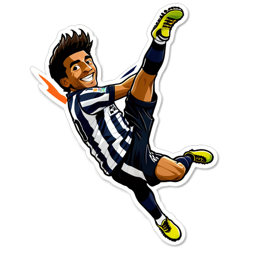 Sticker divertido de Alianza Lima en acrobacia