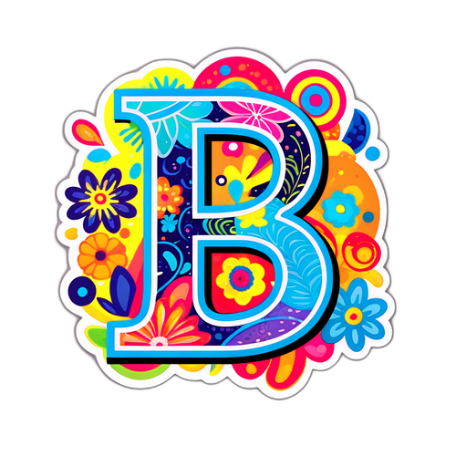 मजेदार स्टिकर - 'b'