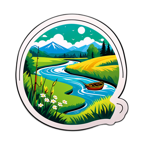 Стікер з мотивами природи Кагарлика