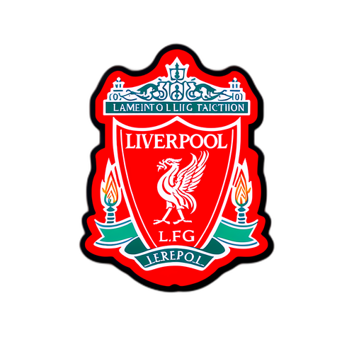 利物浦主題：球隊徽標與進球的足球