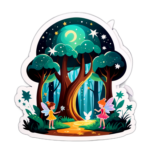 जादुई वन का दृश्य