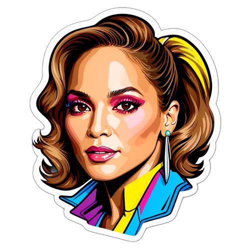 Jennifer Lopez Pop Art Sticker