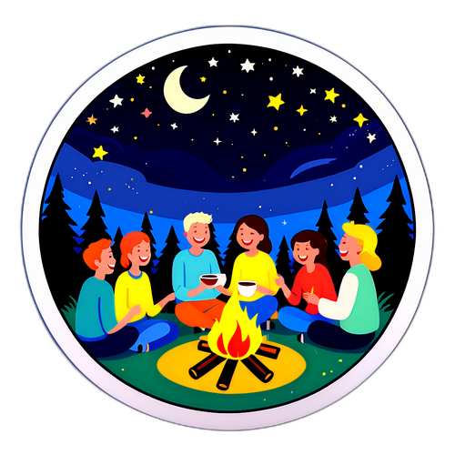 星空下的篝火派对