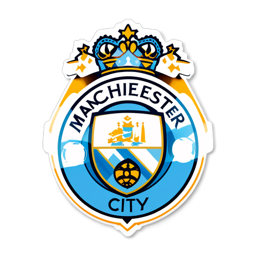 Logo Manchester City z Etihad Stadium