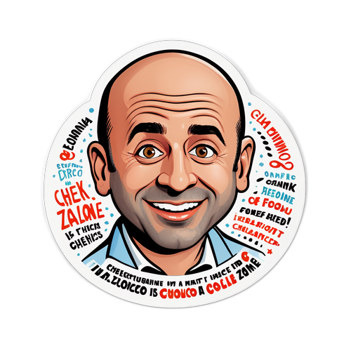 Caricatura di Checco Zalone con Citazioni Divertenti