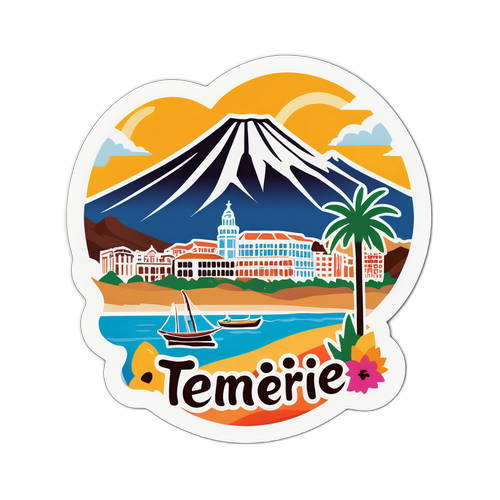 Adesivo stiloso di viaggio per Tenerife