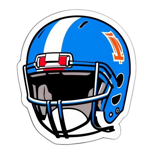 Sticker cu cască de fotbal vintage