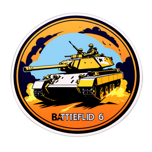 Наклейка с логотипом игры 'Battlefield 6'