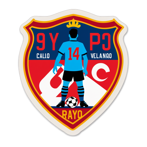 Vintage sticker inspireret af Barcelona vs Rayo Vallecano