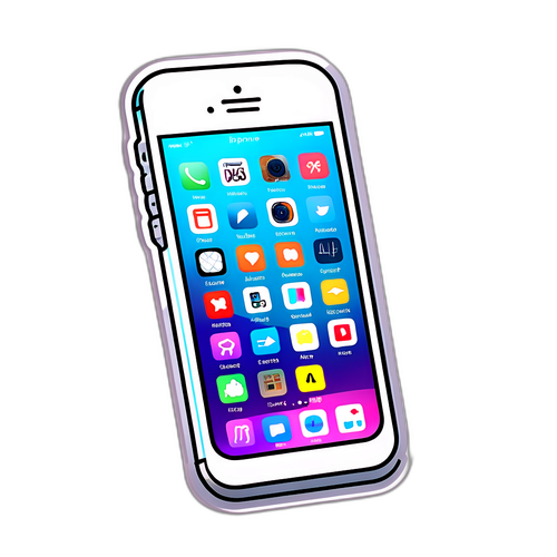 Autocollant iPhone iOS 26 avec design élégant et applications fictives innovantes