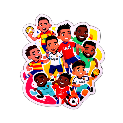 สติกเกอร์กีฬาที่ฉลองทีม La Liga