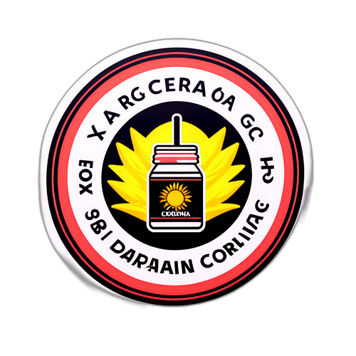 Variant Corona Sticker met Gezondheidswaarschuwing