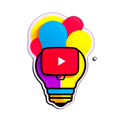 YouTube logó vidám színekben