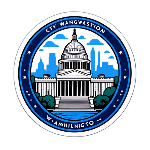Adesivo Representando a Cidade de Washington