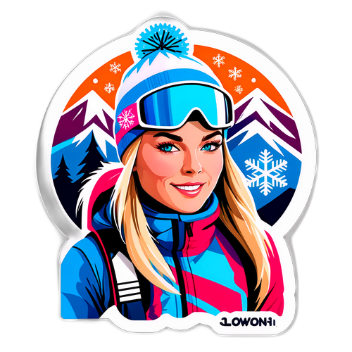 Autocolant artistic cu Lindsey Vonn