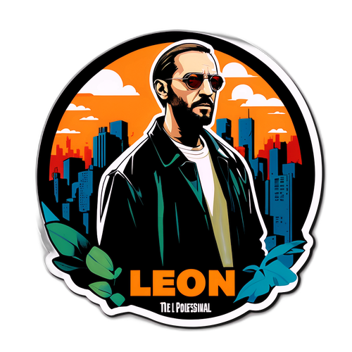 Autocolant artistic cu Leon din filmul "Léon: The Professional"