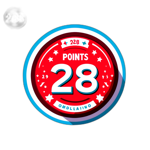 Наклейка "28 балів"