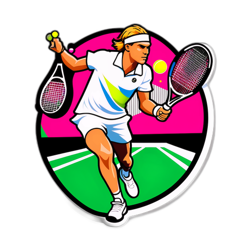Design av en sticker med tennisstjärnan Shapovalov