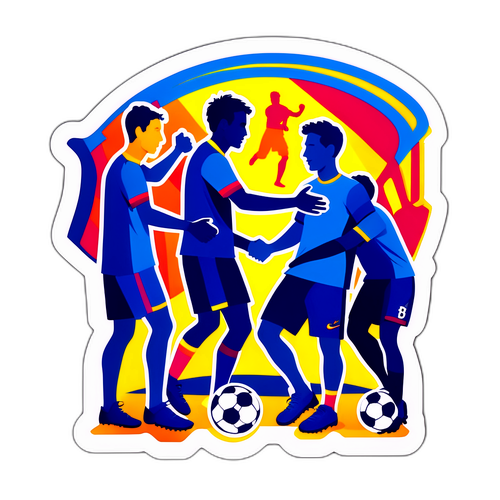 Sticker artistic reprezentând esența echipei