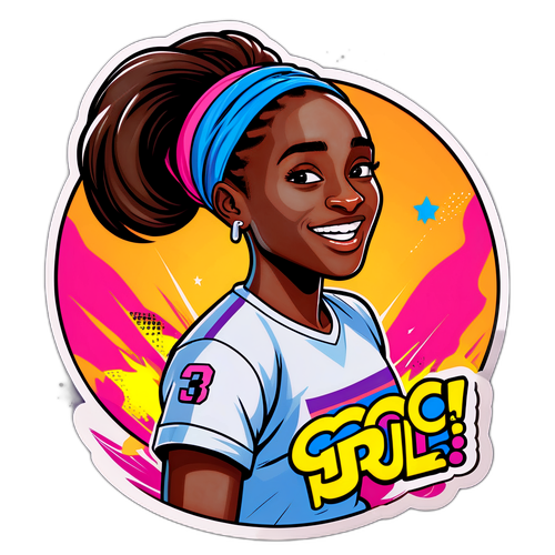 Coco Gauff w stylu komiksowym