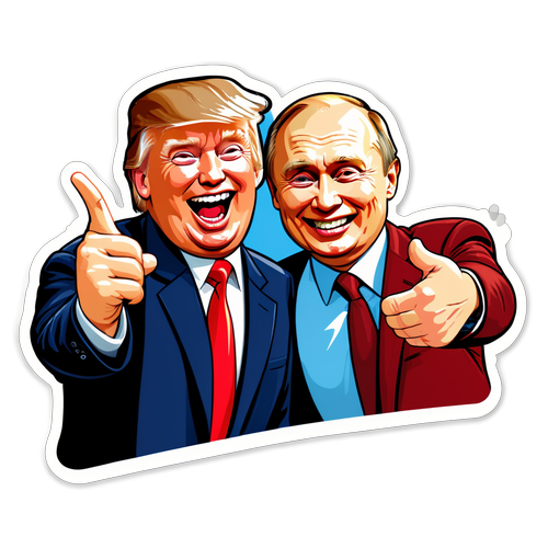 Donald Trump en Vladimir Putin zelfportret