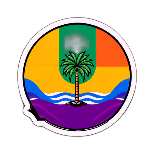 A bandeira do Ceará em fundo vibrante