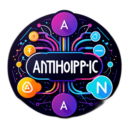 Abstrakt Representasjon av AI Teknologi: Anthropic