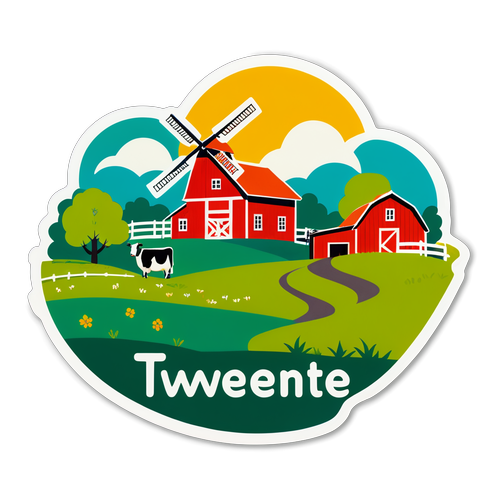 Sticker gewijd aan de stad Twente