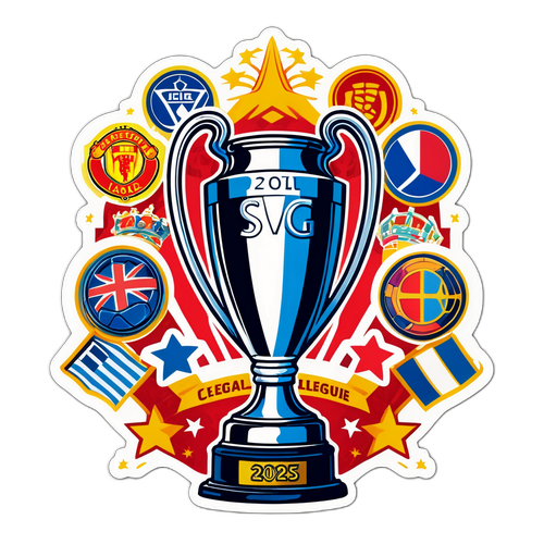 Stiker Gaya Vintage Liga Champions 2025