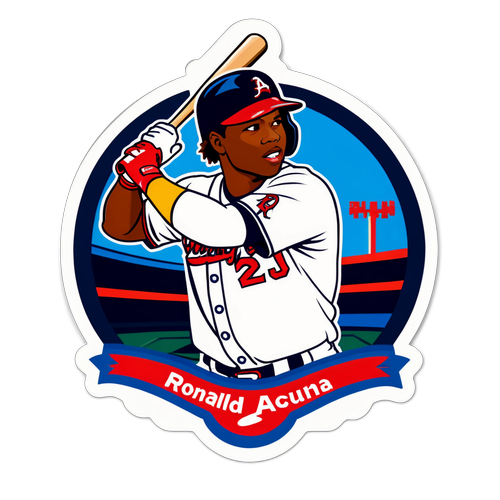 Dynamic Ronald Acuña Jr. Sticker