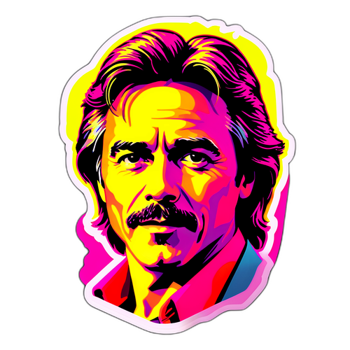 Retro portret Don Johnsona w stylu lat 80-tych