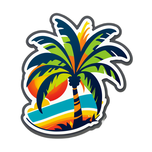 Floridas Tropische Schönheit: Milton Sticker Design