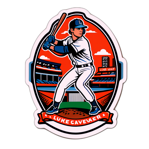 Retro Baseball Sticker of Luke Weaver