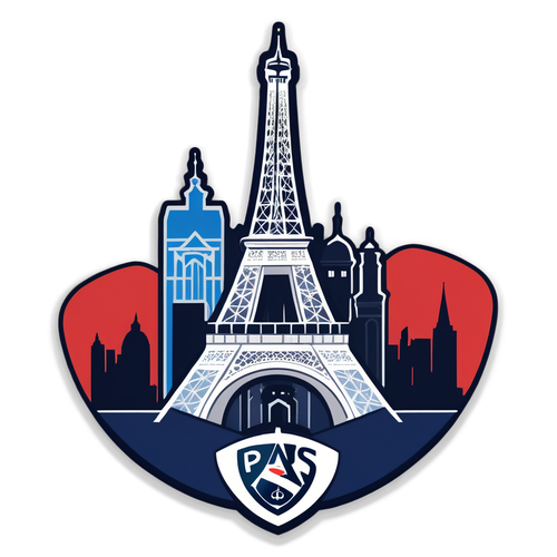 Pemakuan PSG Glamour dengan Latar Belakang Menara Eiffel