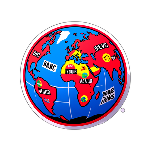 BBC-tema klistremerke med globe