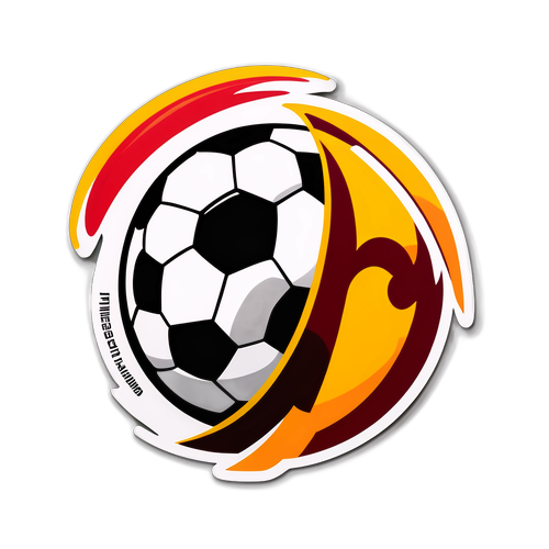 Fotballsymbol med Juventus og Galatasaray farger