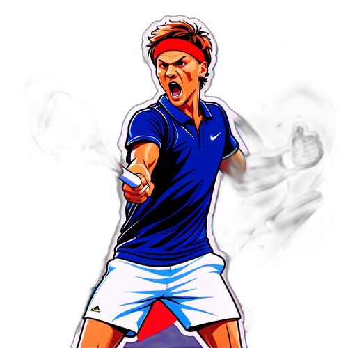 Stiker Jannik Sinner dengan Ekspresi Intens