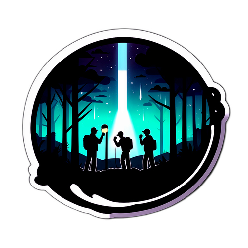 Uma cena de apagão com pessoas usando lanternas