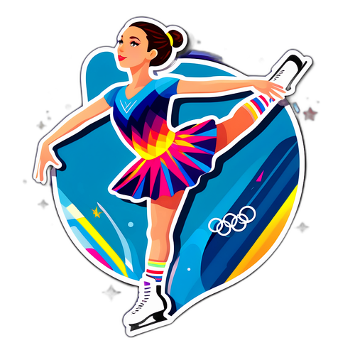 Елегантна фігура фігуристки на ковзанах