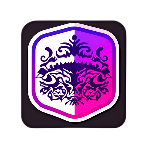 几何花纹方形贴纸