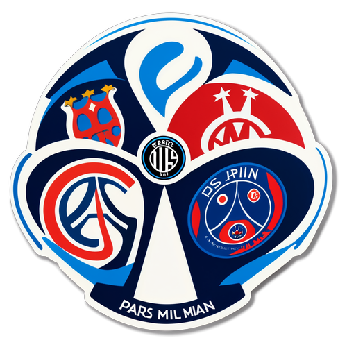 Grafika porównawcza logo PSG i Interu Mediolan
