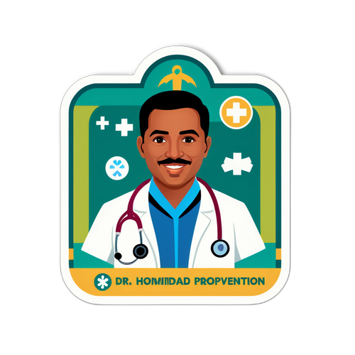 Sticker van Dr. Jimmy Mohamed - Gezondheidsvoorlichting en Preventie