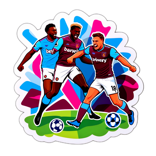 מדבקת ספורט - מנצ'סטר יונייטד נגד ווסטהאם