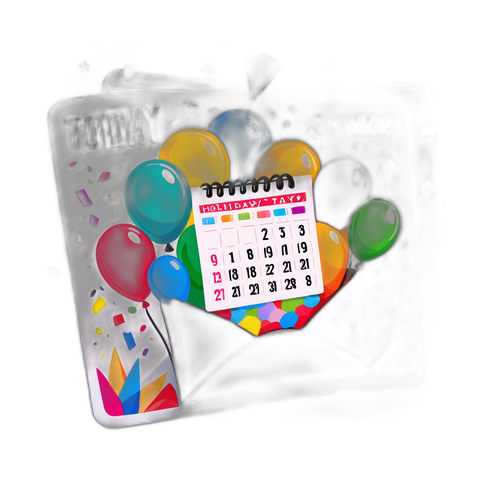Masaya at Makulay na Sticker para sa 'Holiday Today'